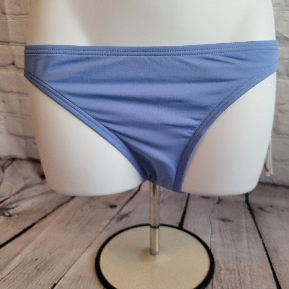 Michael Kors Blue Bikini Lined Moderate Coverage Hipster Bottoms